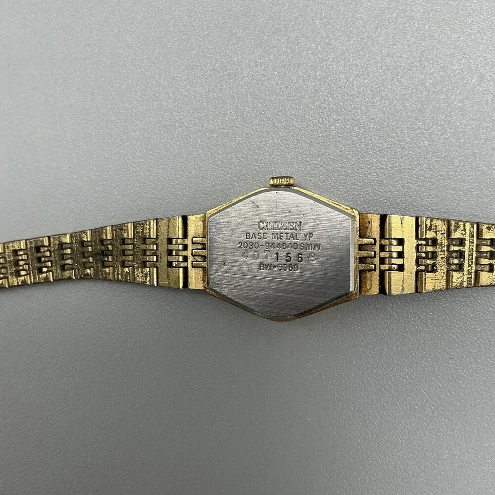 Vintage Citizen Seven Womens Watch 18mm Gold Tone 2030-94464D New Battery 6